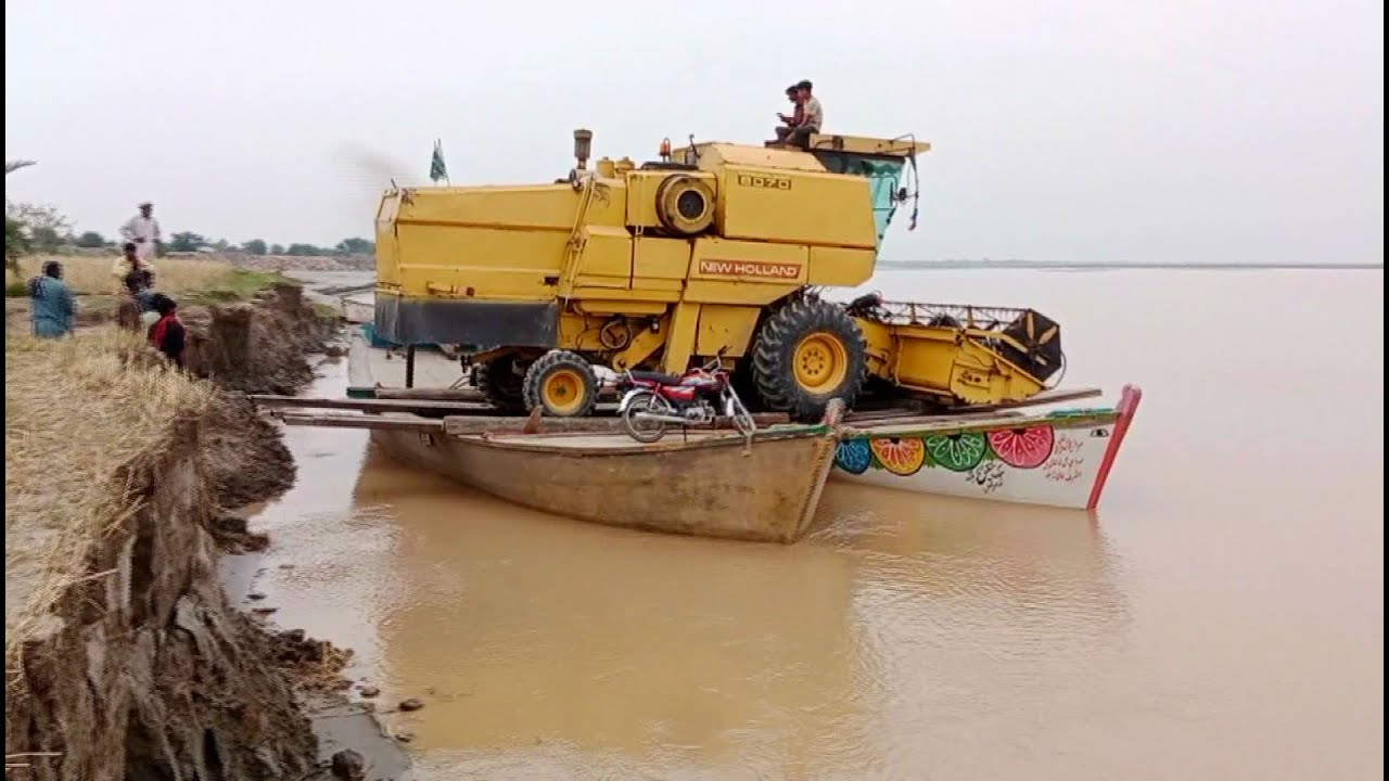 Harvesting in pakistan Sindh Rivar  Newholand 8070 HD 2023