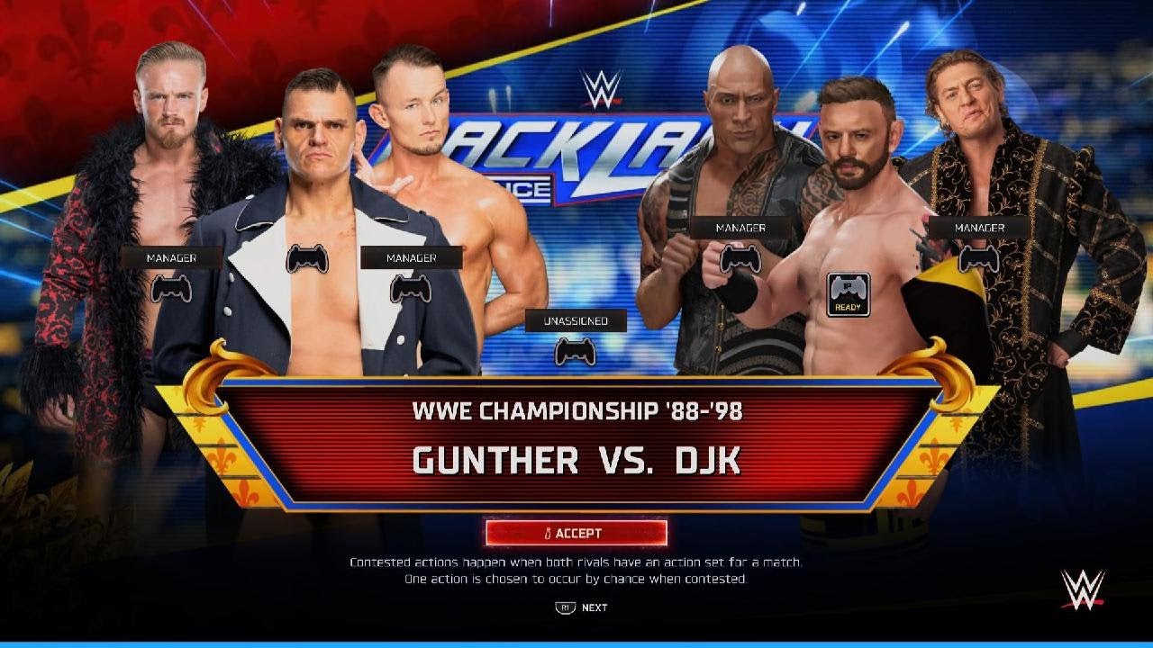 WWE 2K25 DJK vs Gunter for WWE Title - Backlash