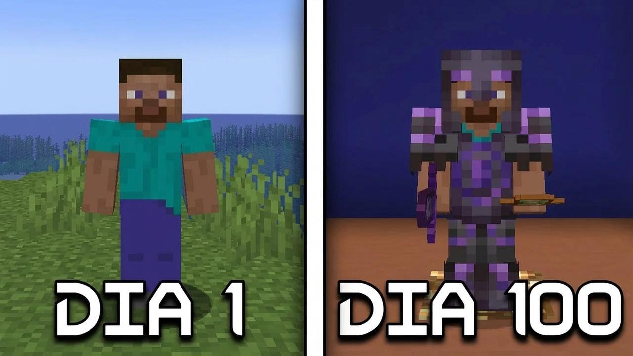 Passei 100 dias sobrevivendo no Minecraft