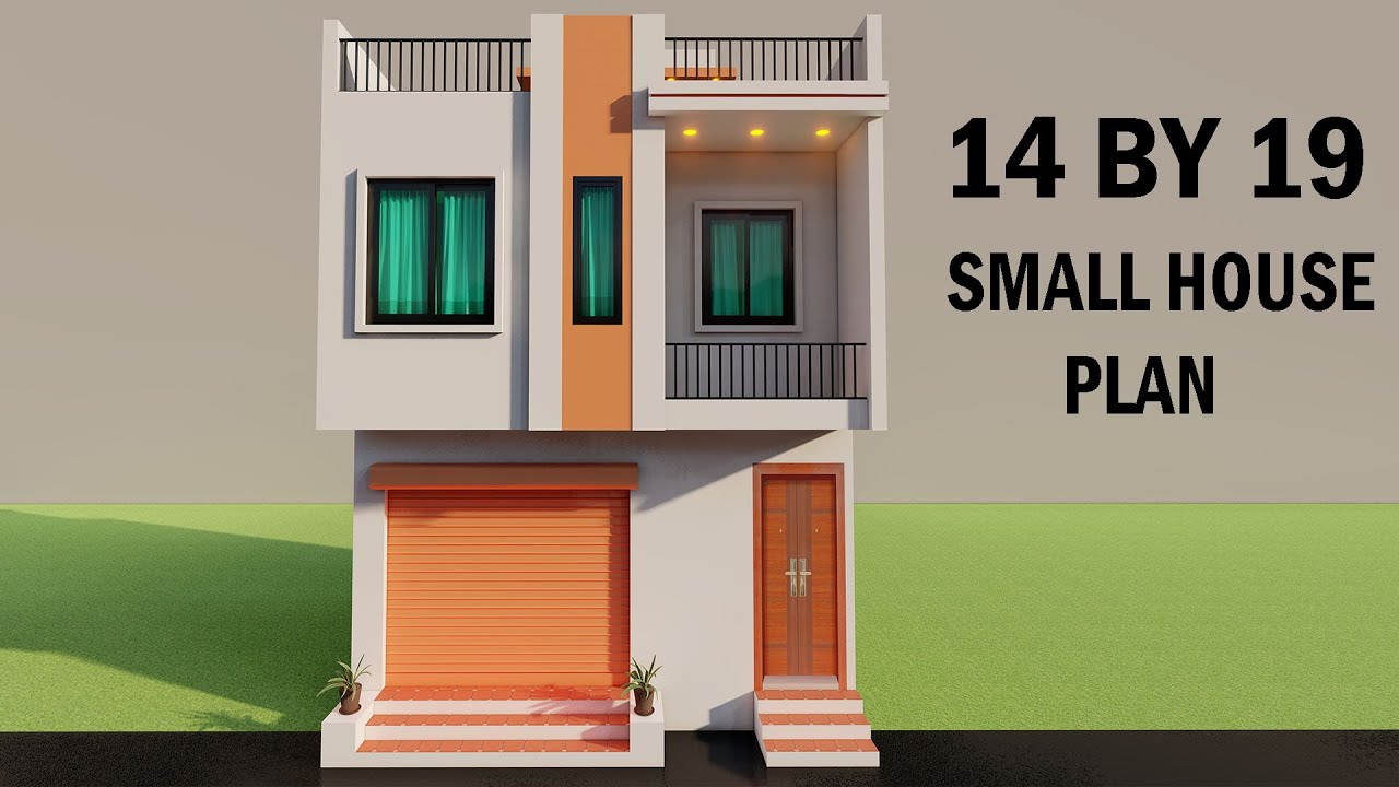Small shop with House Design,19 by 14 dukan or makan ka naksha,3D Small ghar ka naksha
