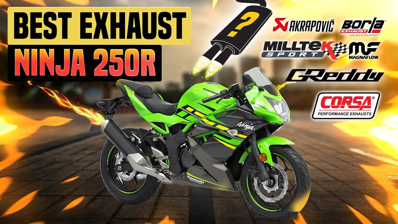 Звук выхлопа Kawasaki Ninja 250R 🔥 Обзор, Модификации, Обновление, Оригинал, Akrapovic, SCProject...