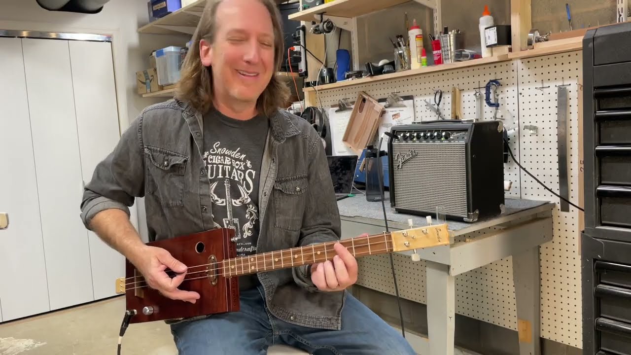 Cigar Box Guitar How to play Jesus Just Left Chicago by ZZ Top with Mike Snowden 3 String Thursday