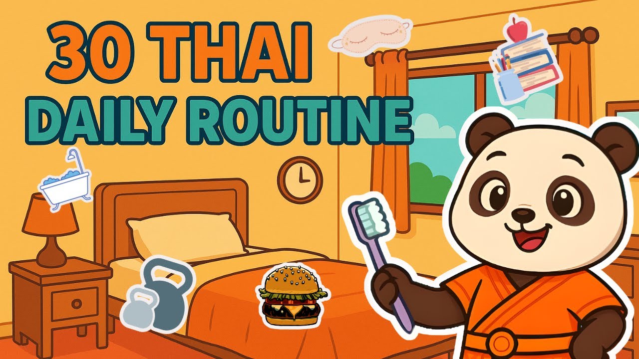 30 Daily Routine Vocabulary in Thai | Learn Thai for Everyday Life