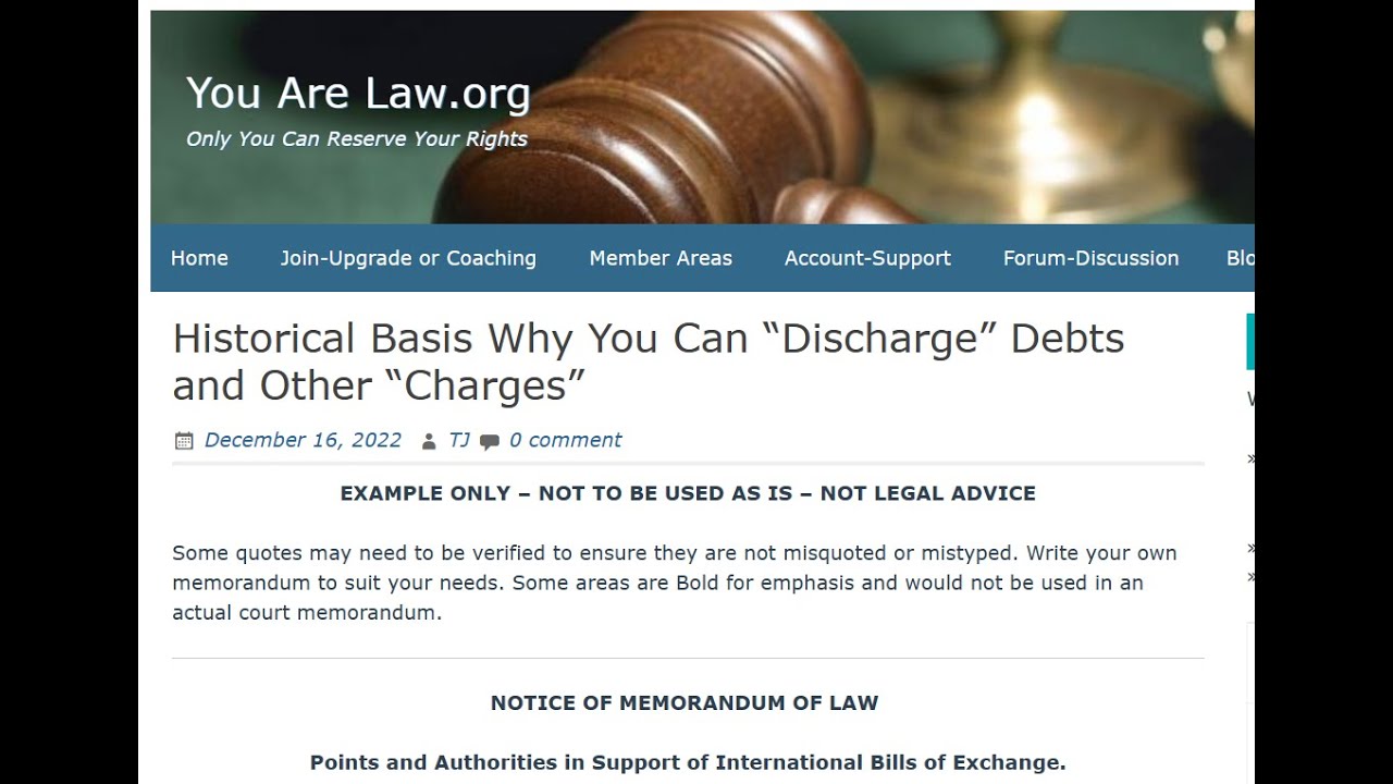 History of Discharging Debts-Cases and Why