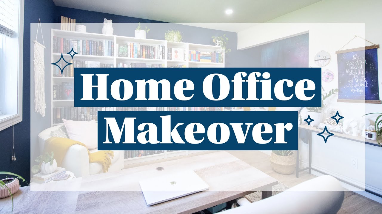 HOME OFFICE MAKEOVER VLOG - Modern & Cozy Home Library
