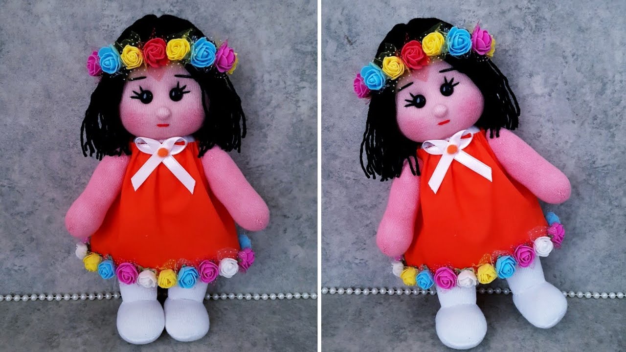🌹Замечательная кукла/🧡Легкая кукла из носков