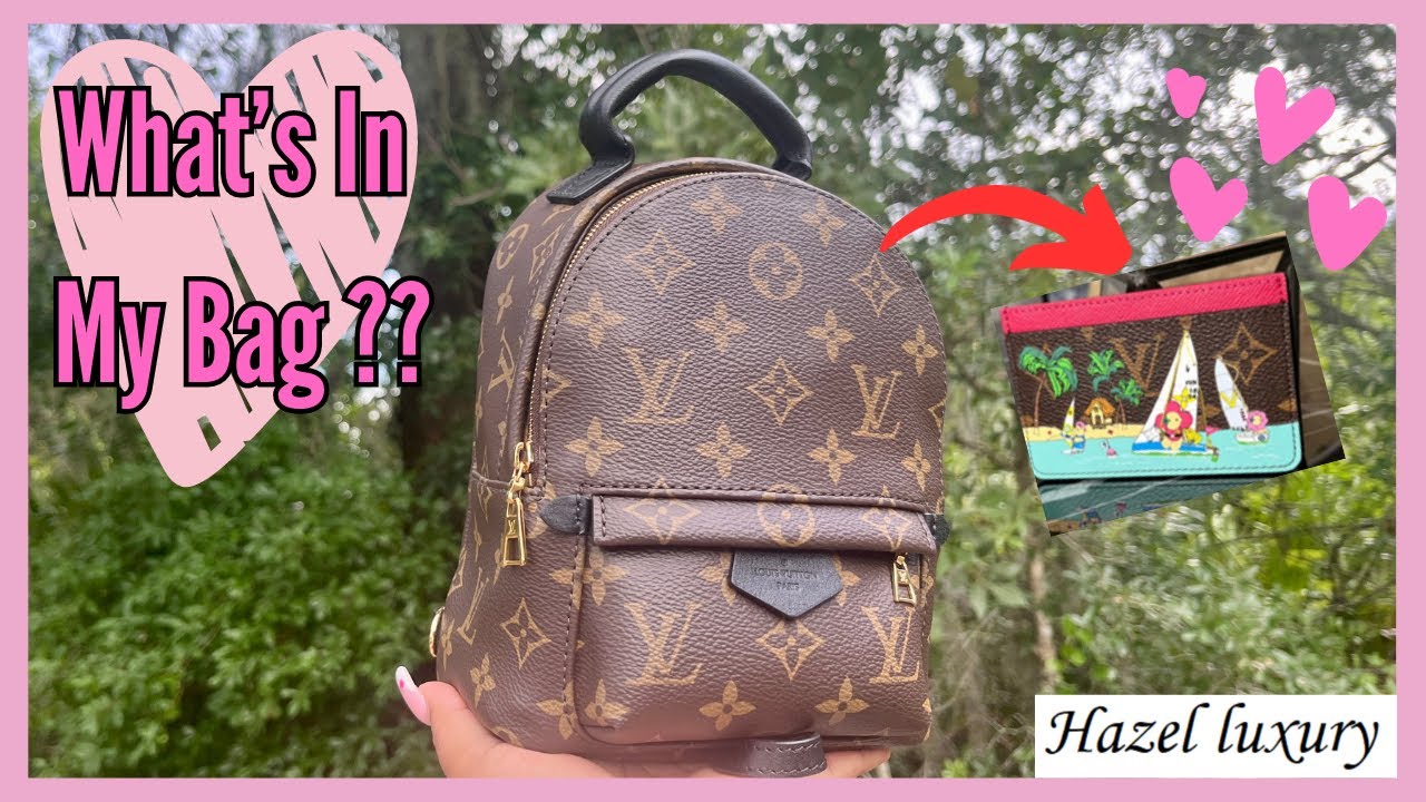 What's In My Bag ?? 🎀✨🎒  LV Palm Springs Mini Backpack