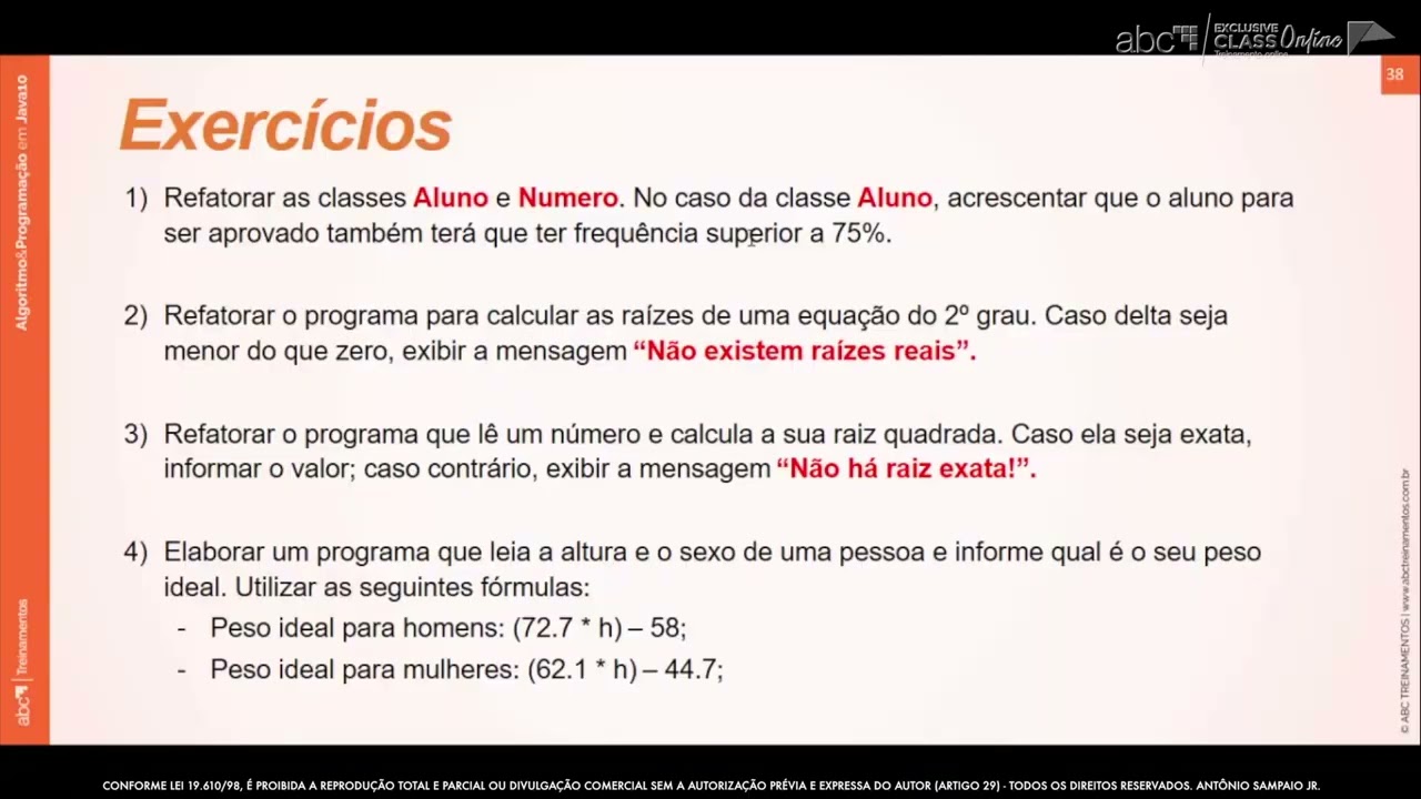Curso 01: Algoritmos & Programação em JAVA 21 - Unidade 3 - Seleção Composta - Parte 2 (vídeo 35)