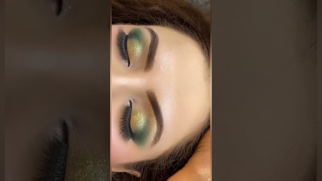 Beautiful mehndi eye makeup look 😍 #shorts #mehndimakeuplook #makeup #makeupshorts