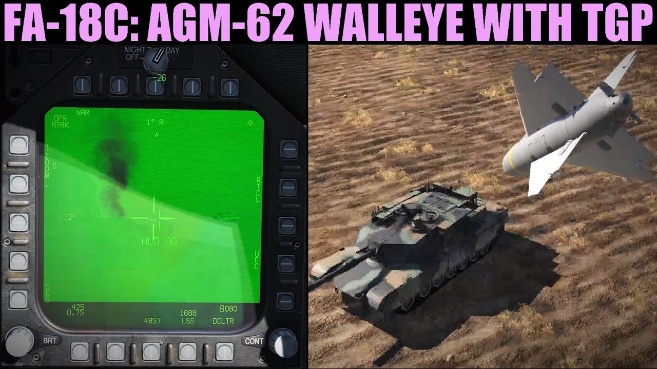 FA-18C Hornet: AGM-62 Walleye II With TGP/TPOD & Waypoint Designation Tutorial | DCS WORLD