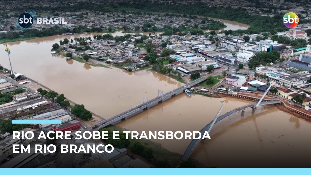 Rio Acre transborda após chuvas intensas e provoca alagamentos em Rio Branco | #SBTBrasil