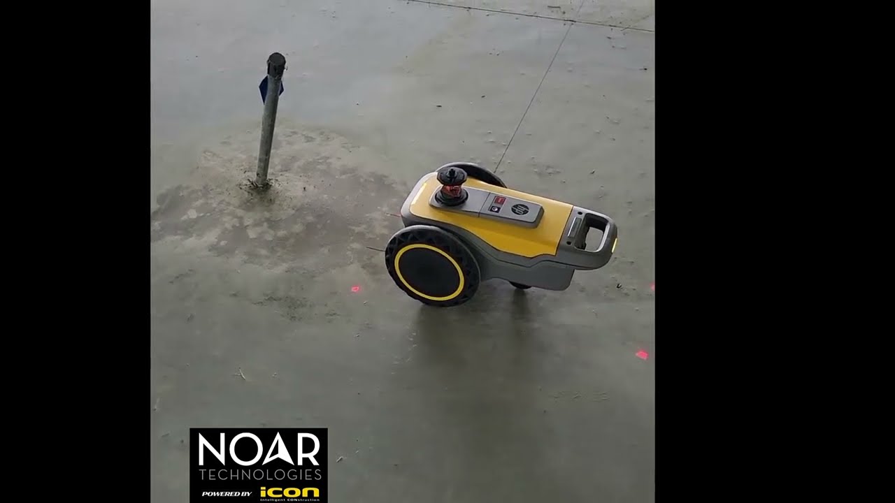 Factory Layout with HP SitePrint Autonomous Robot. Prints drawing directly on factory floor.