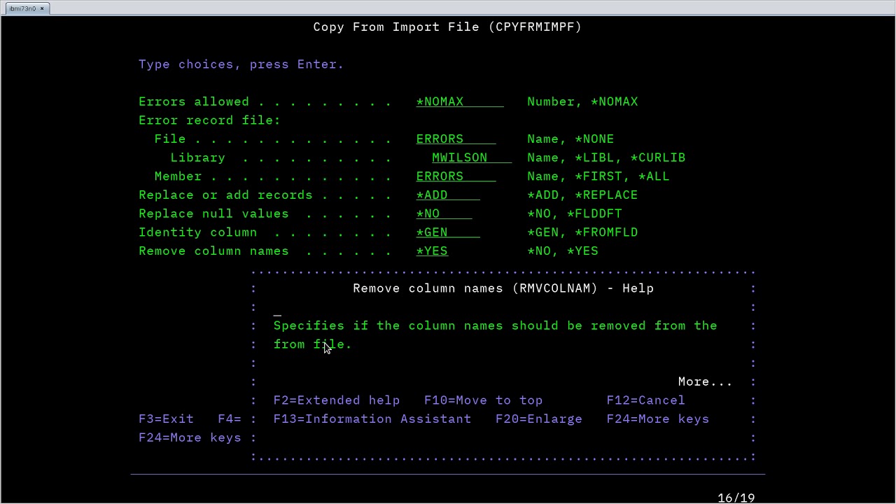 [004] IBM i (AS/400): Import CSV file into physical file