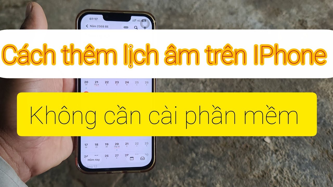 Cách thêm lịch âm trên iPhone Cực hay