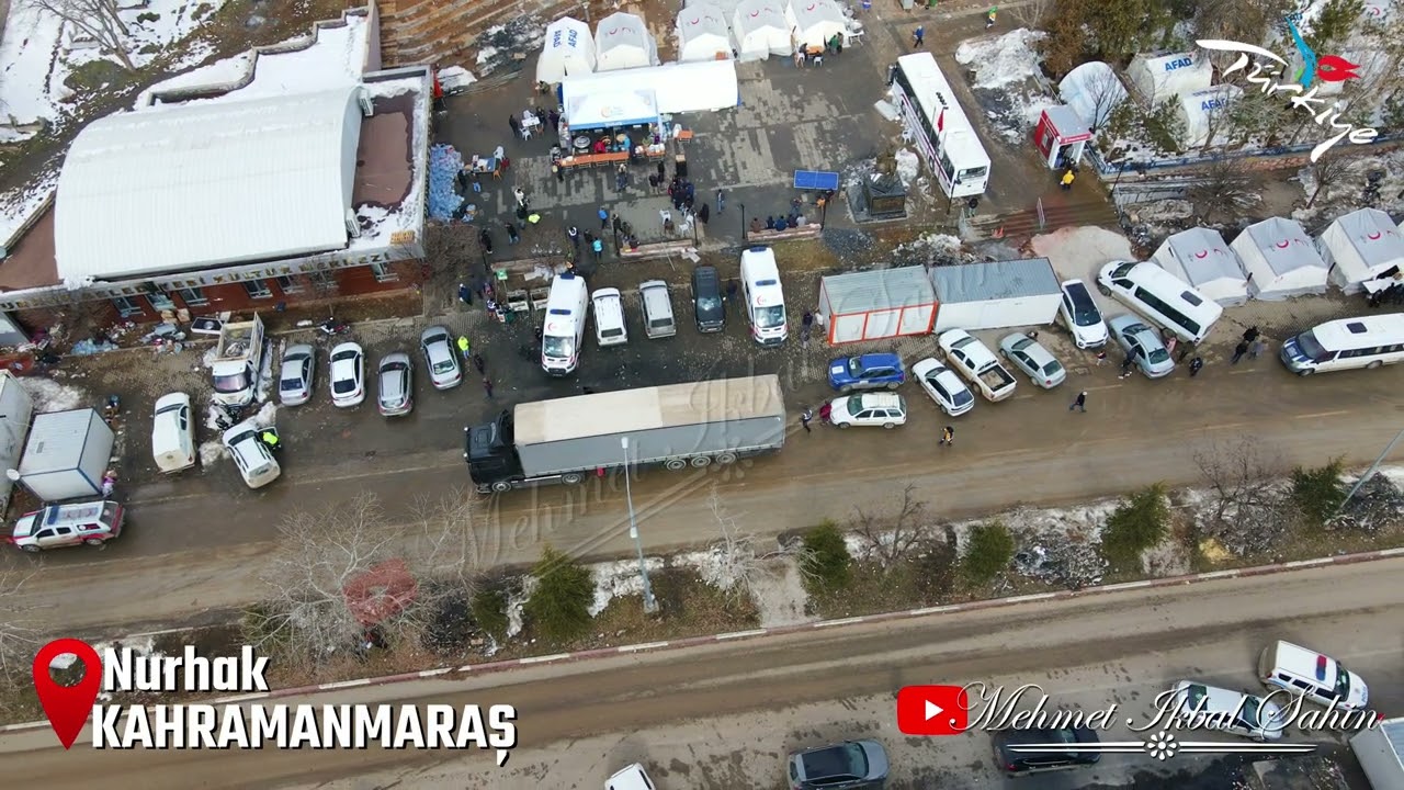 10- Nurhak - Maraş'ta Depremin Etkileri - Deprem Sonrası 2. Hafta / Havadan 4K Drone Çekim / 20.2.23