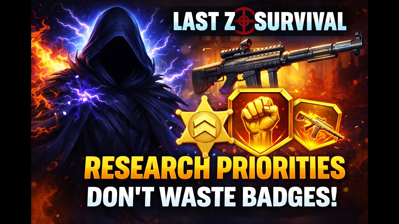 Last Z Research &ndash; The first three priorities for every player (DO NOT WASTE BADGES!)