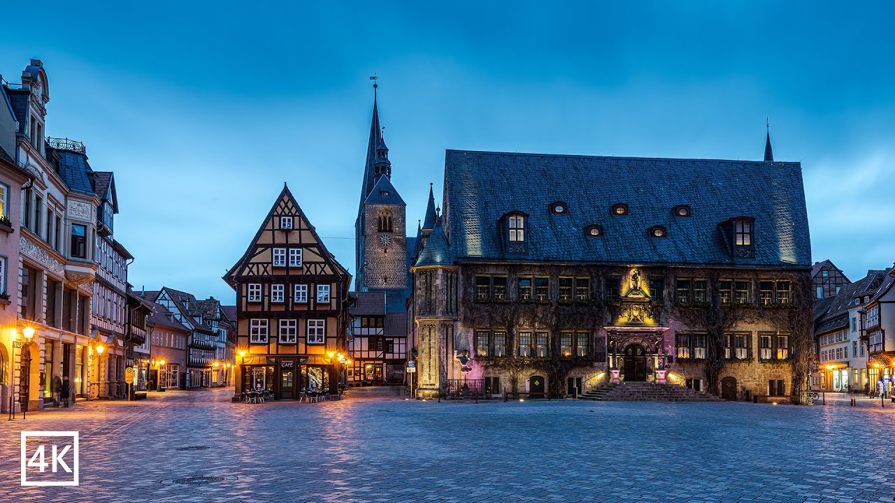 Quedlinburg Germany | Cosy Evening Walk In A  Fairy Tale Medieval Town In Germany 4K 60FPS