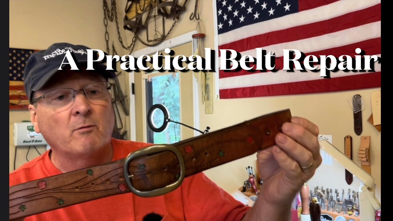 How To Lengthen A Leather Belt  |  A Practical Belt Repair Solution #leatherproject
