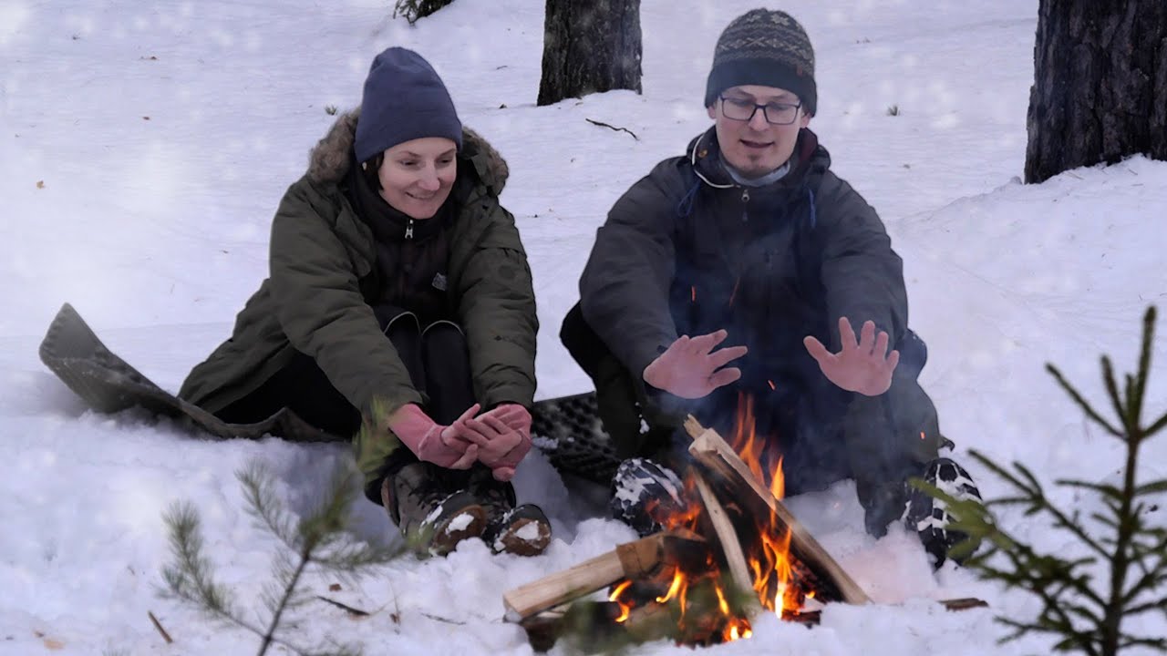 ВОСХИТИТЕЛЬНО! ЛЕПЕШКИ НА КОСТРЕ - С РЕБЕНКОМ ЗИМНИЙ ПОХОД