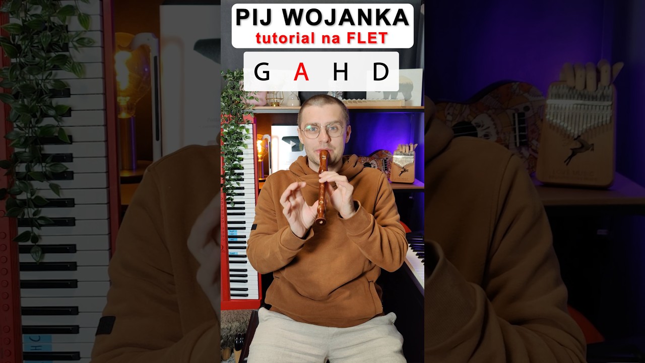Pij Wojanka - prosta wersja na FLET 🎹🧃 #pianino #muzyka #wojan #zabawa