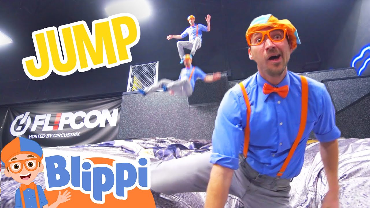 Jump with Blippi At A Trampoline Park! | Learn and Play With Blippi |Educational Videos for Toddlers