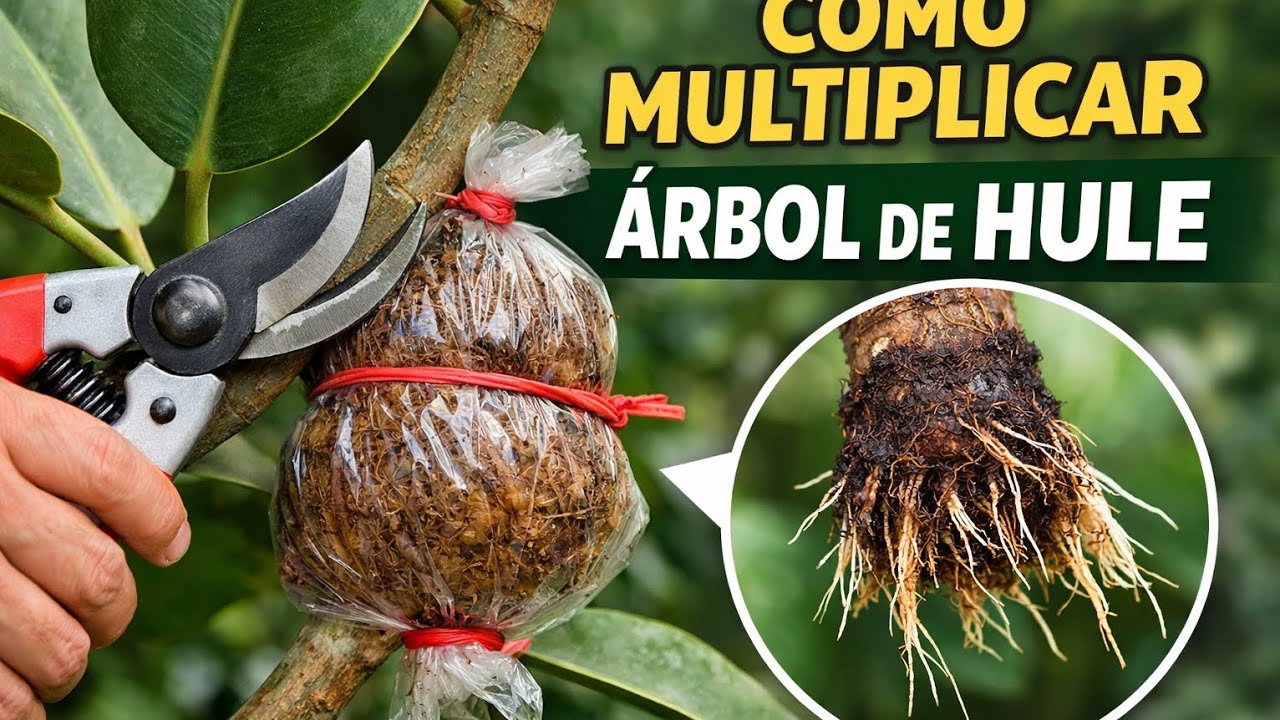 Cómo multiplicar tu árbol de hule y otros frutales ( sin trucos ni prisas )👌☘️🌴🌿