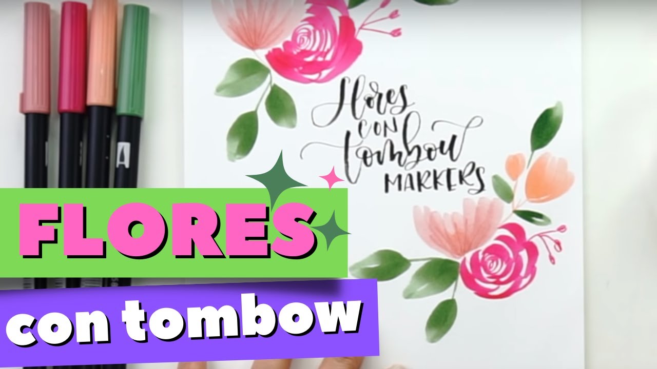 Creando FLORES con marcadores TOMBOW Brush Pens 🌸