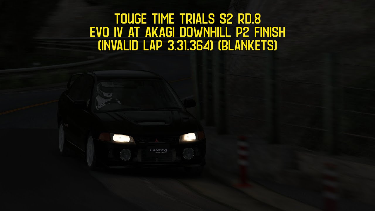 Touge Time Trials S2 Rd.8 Evo IV at Akagi Downhill P2 Finish (invalid lap 3.31.364) [Assetto Corsa]