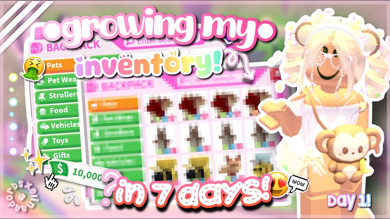 ✧ 🩷 УВЕЛИЧИВАЮ свой ИНВЕНТАРЬ за 7 дней!!| День 1 | &bull;nina&bull;🦜🌺