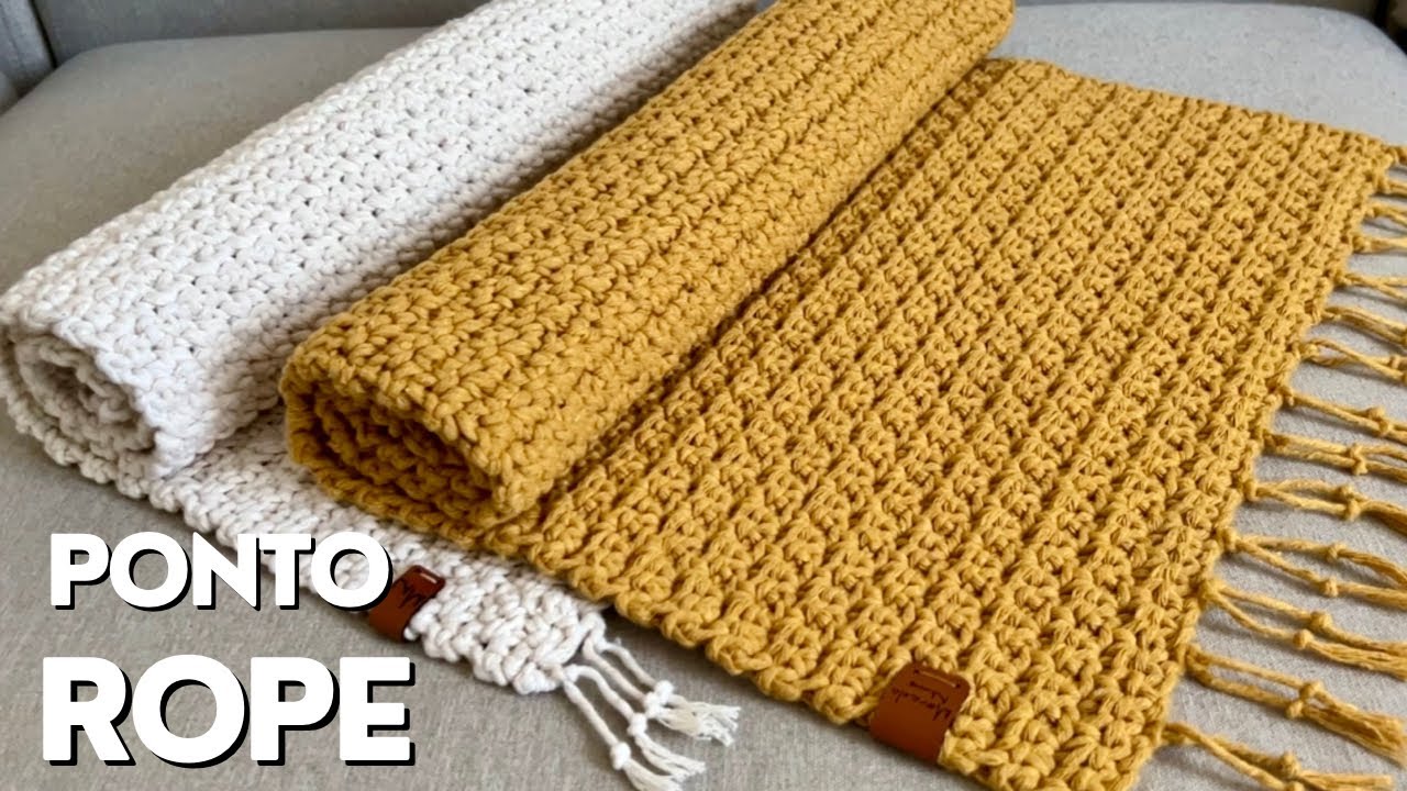TAPETE DE CROCHÊ- PONTO ROPE - Trama linda e fácil de fazer -passo a passo por @Marcelo Nunes Croche