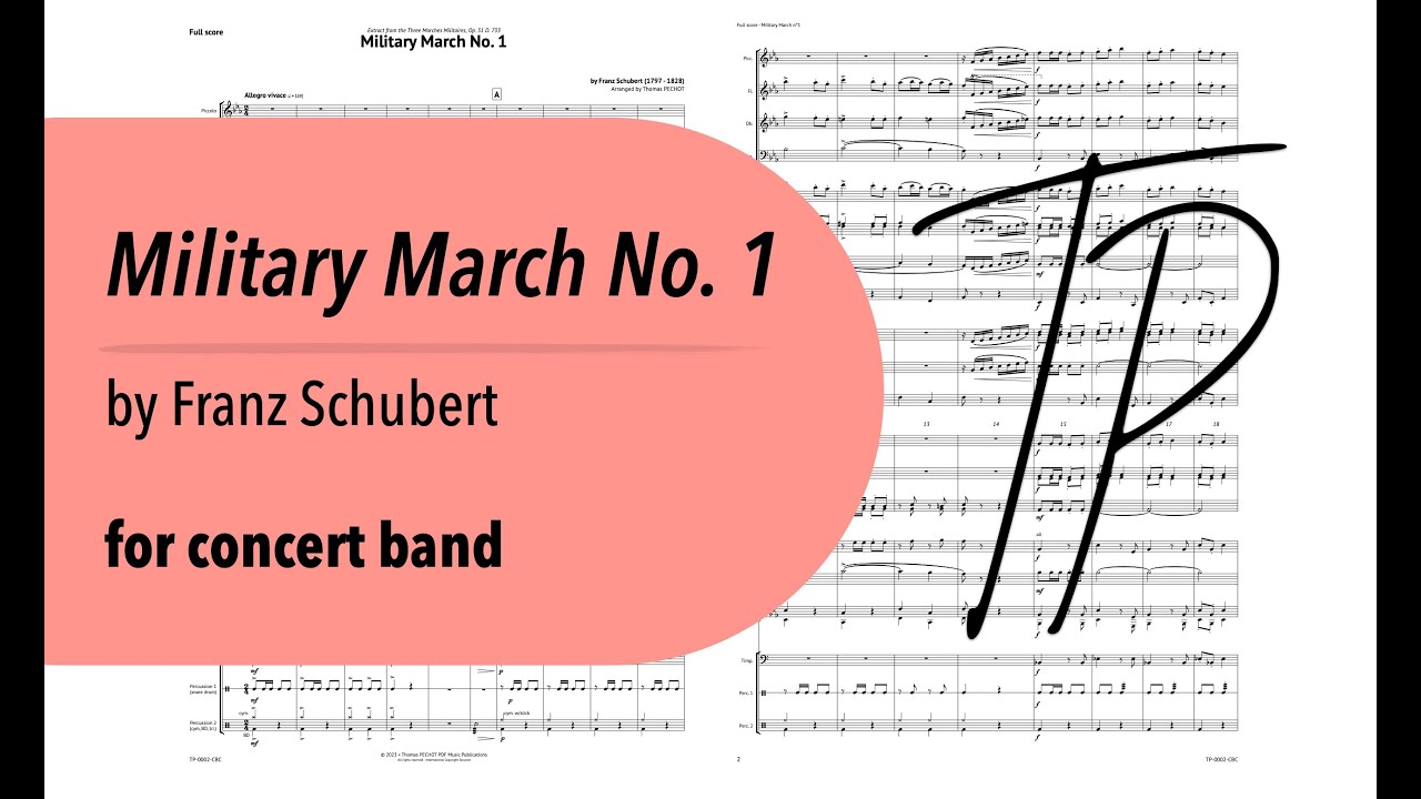 Military March No.1 by F. Schubert for concert band