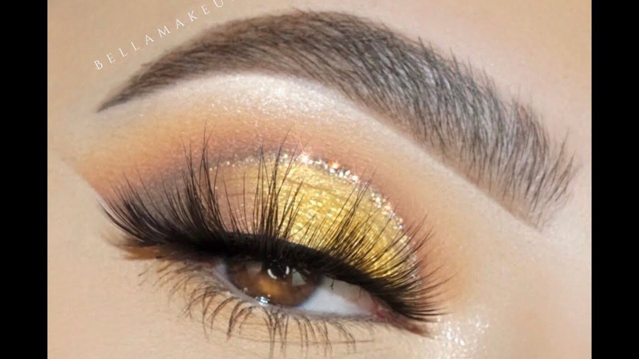 Classic Gold Glitter Eye Makeup Tutorial