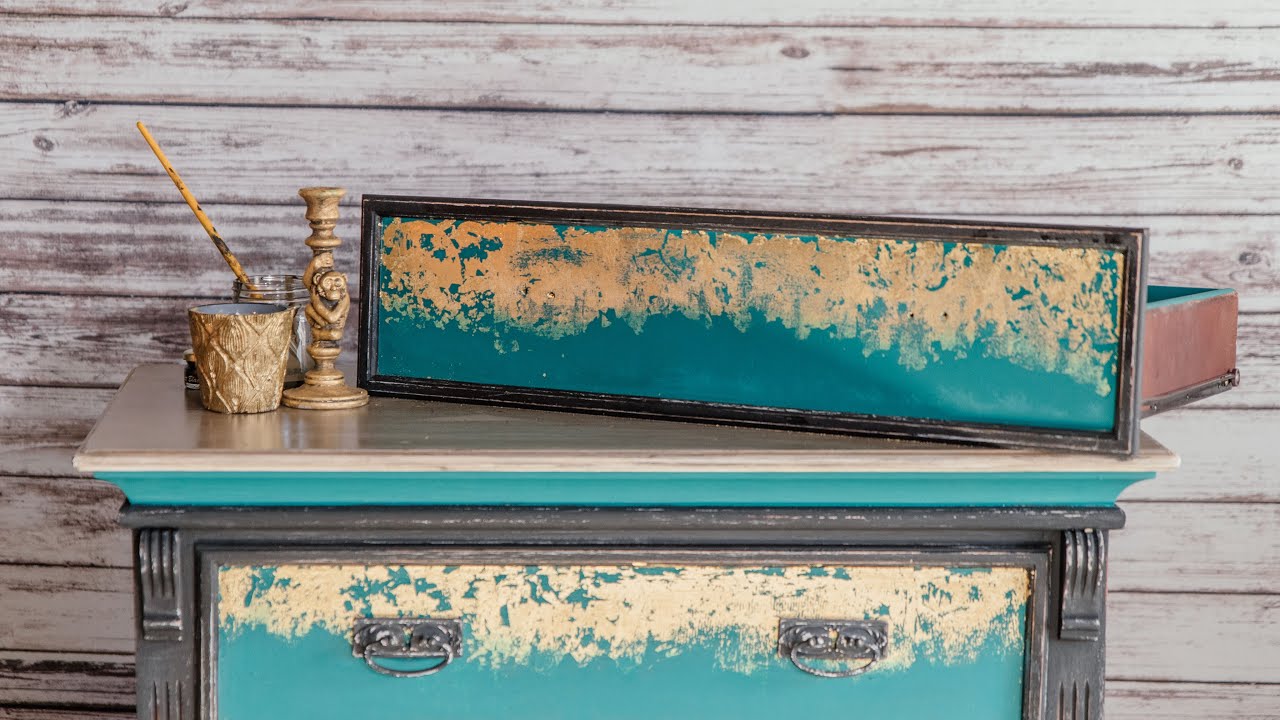 How to Gold Leaf with Tjhoko Paint Clear and Antique Brown Glaze