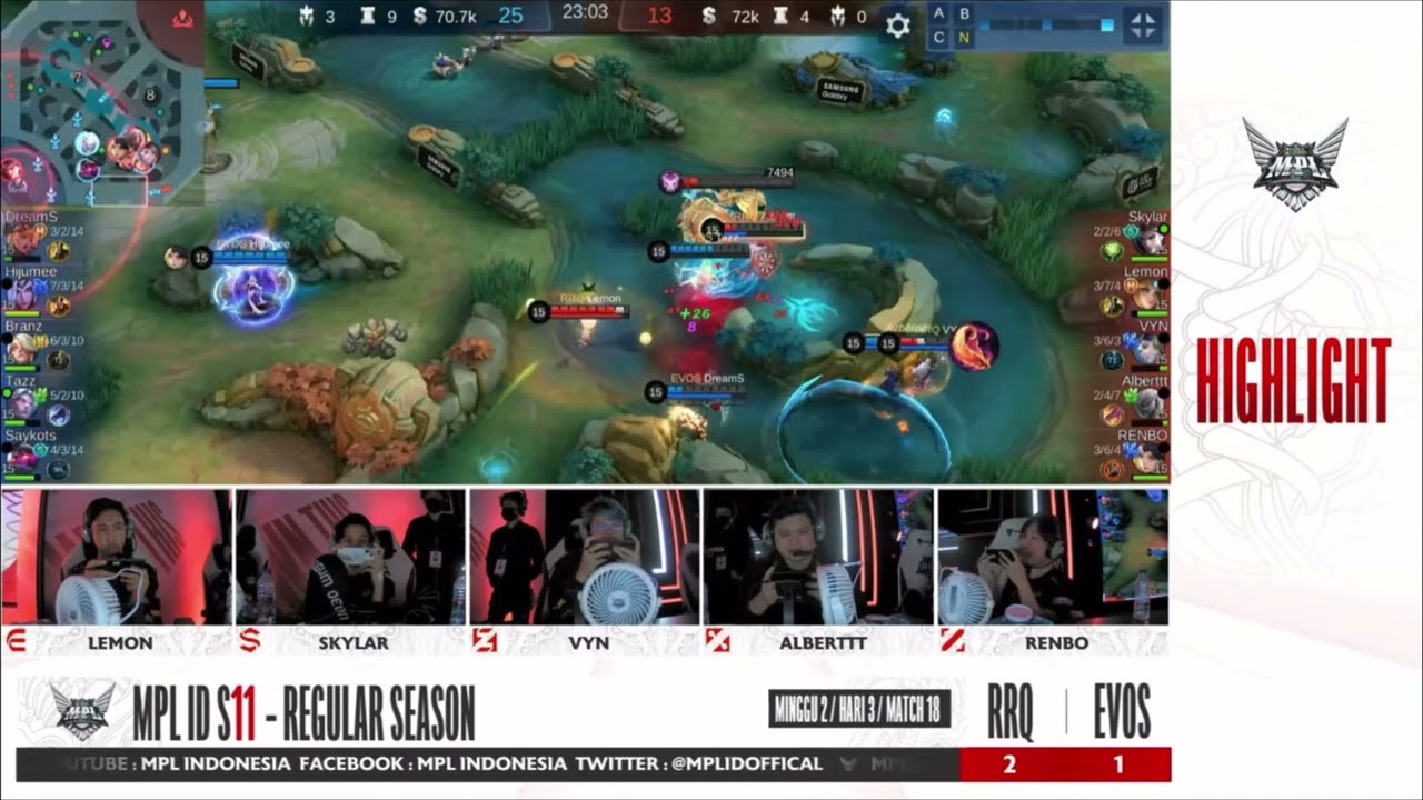 FULL MIC CHECK RRQ VS EVOS, LEMON DIKATAIN SAMA BRANZ?