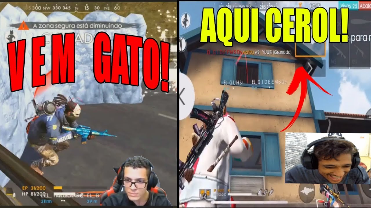 E L_C E R O L VAI PRA CIMA DO E L_G A TO EM CAMPEONATO ACONTECE ISSO!. Free fire