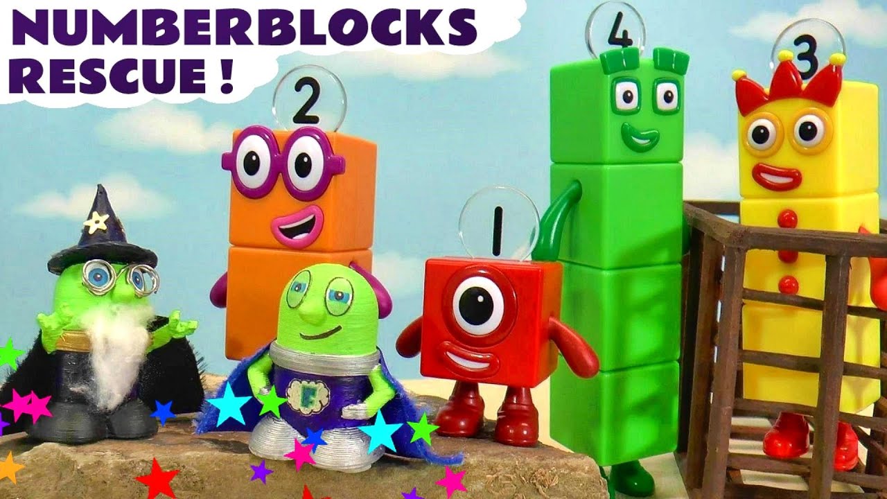 Funlings Rescue Numberblocks Number 3 Story with Wizard Funling