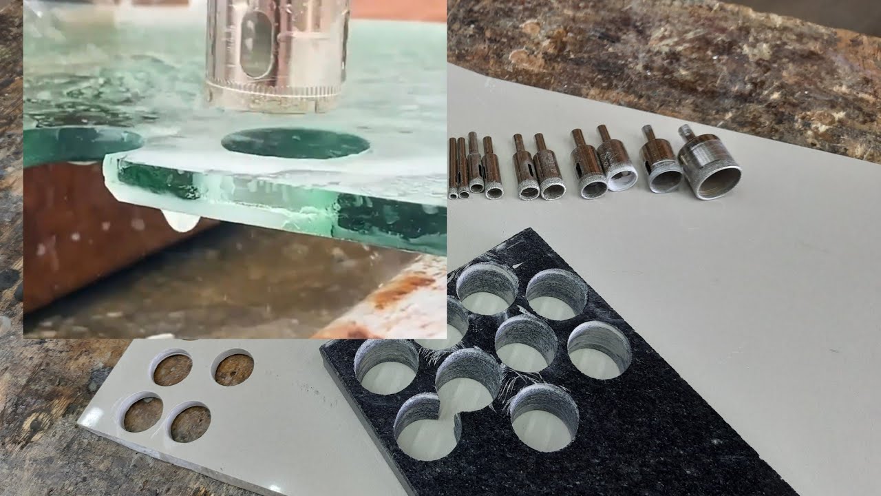 Jogo de serra copo diamantada pra furar vidro. Será que presta? Eu testei !