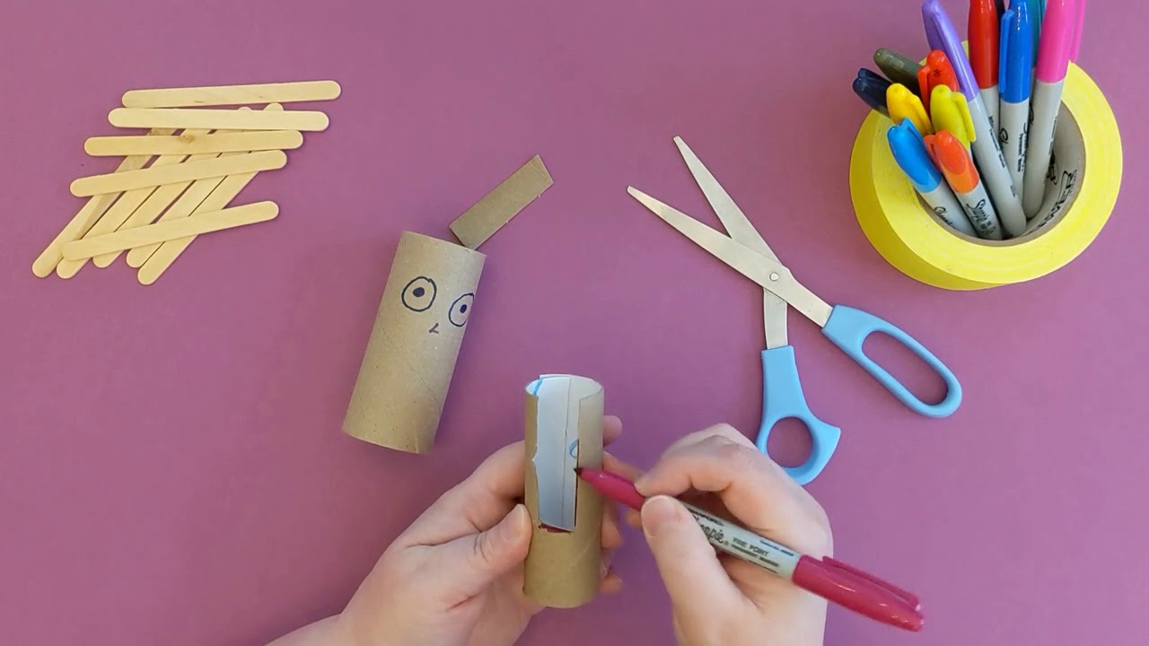 Make Your Mark: Toilet Paper Tube Puppet