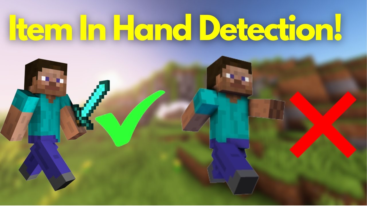How To Detect Item In Hand On Minecraft Using Commands!