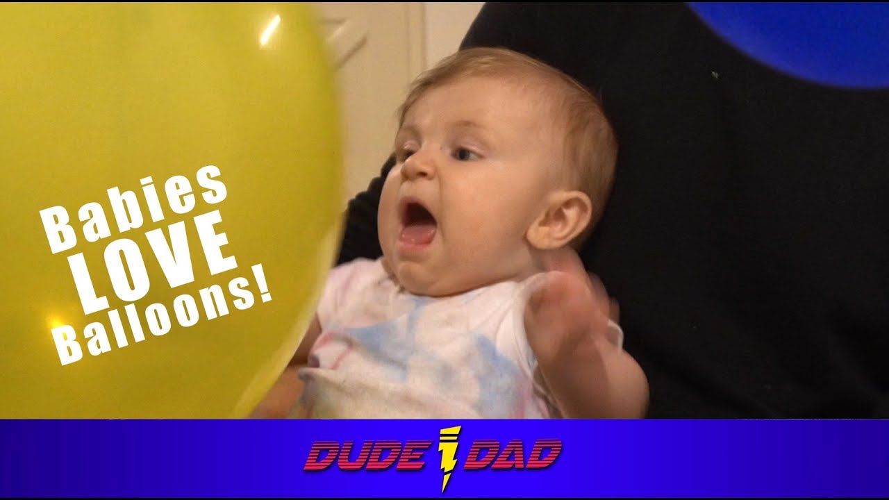 Baby plays with Balloons!