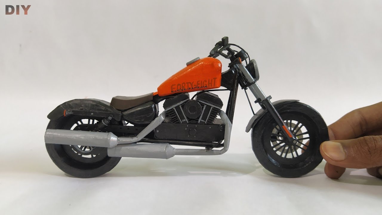 How to make bike with paper - HARLEY DAVIDSON 48
