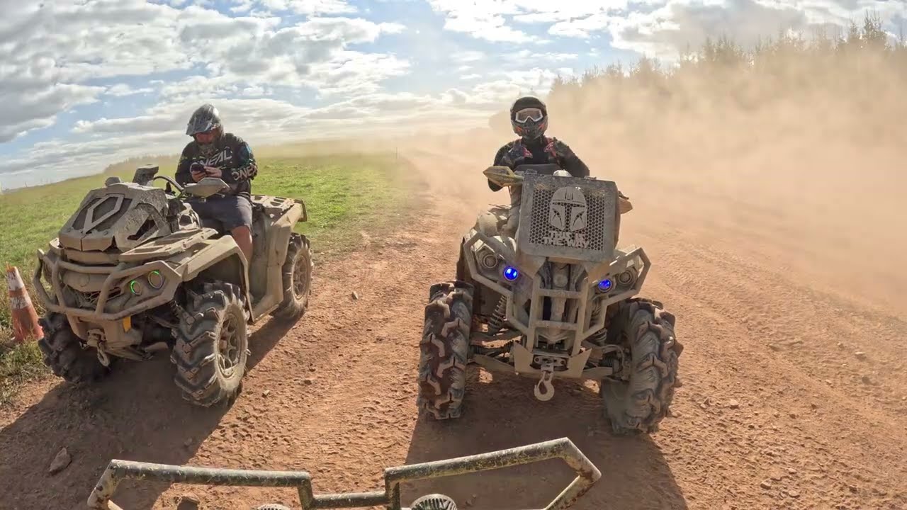 Farmfest 2025 - tall pines ATV park - trail riding, grudge drag racing.  #canamrenegade #offroad 