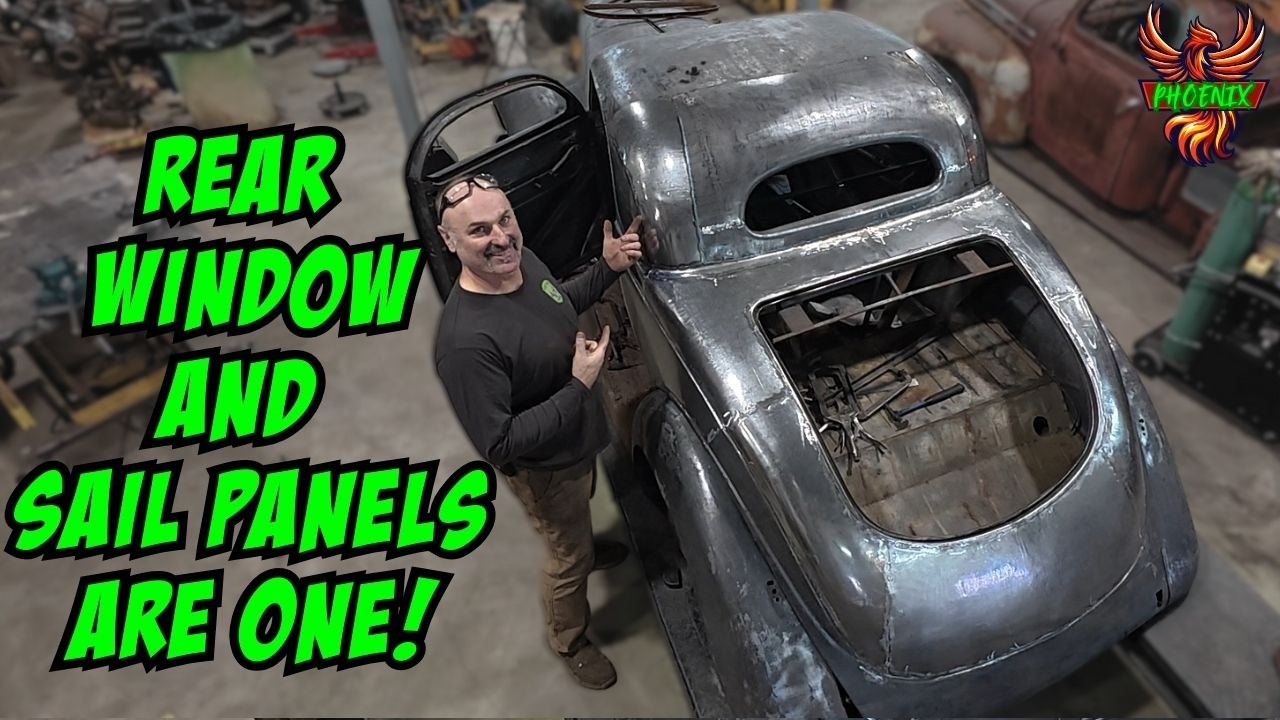 Наконец-то завершена переделка заднего стекла для Dodge Coupe 1935 года! Привариваем боковые пане...