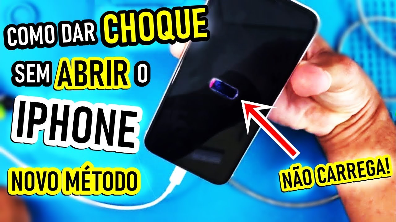 Como dar CHOQUE em BATERIA de iPhone sem ABRIR o iPhone EM CASA! Muito simples ( NOVO MÉTODO )