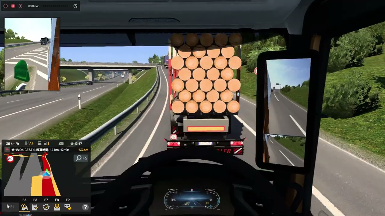【Euro Truck Simulator 2】 ヨーロッパ MAP でまったり配送【ロスコフ➡レンヌ】間【食器類】を配送完了【大型トラックシュミレーター】新型Ivecoで配送