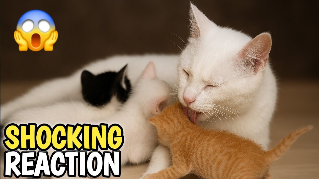 Unbelievable! Mother Cat Who Attacked Orphan Kitten Now Gone Crazy Stimulating & Feeding Him 💕