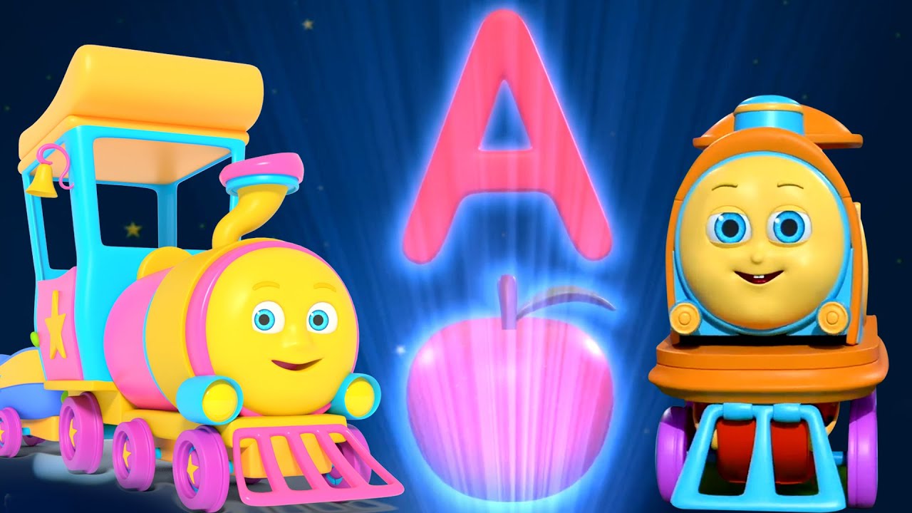 Phonics Song - ABC, Fun Learning Video with Huffy Puffy Train