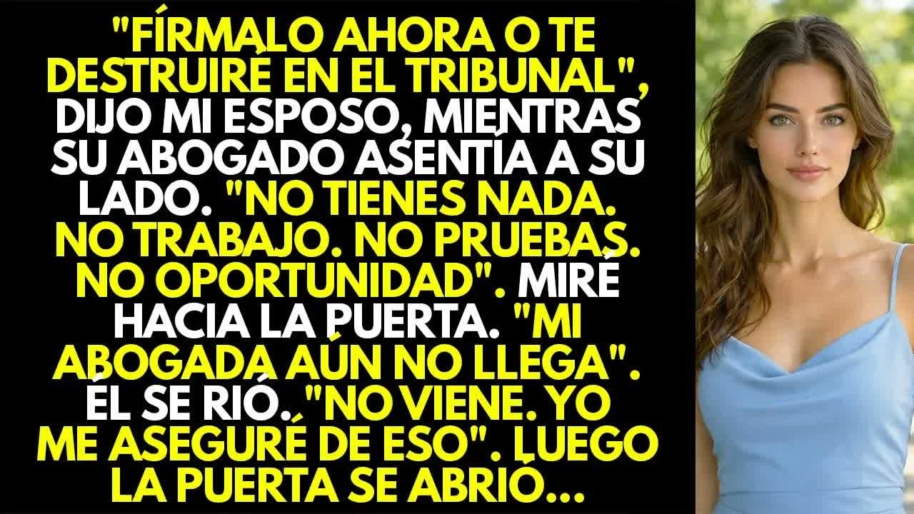 ＂Fírmalos o me aseguraré de que no vuelvas a ver a los niños＂, dijo mi esposo, deslizando pape
