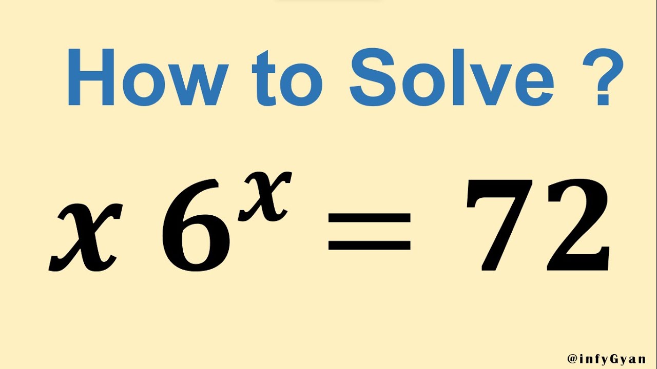 The Race Against Exponents: Solve the Equation!