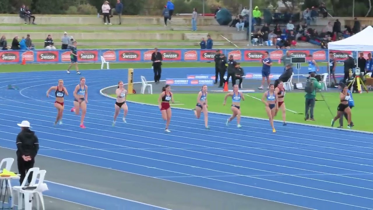 Ht2. 100m U18 women, 2024 Australian Championships, Adelaide 19 April 2024